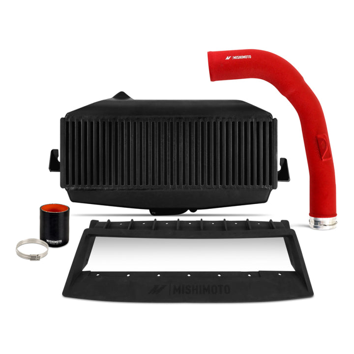 Mishimoto 22+ WRX TMIC Kit Black Core Red Pipes - Bull Strap