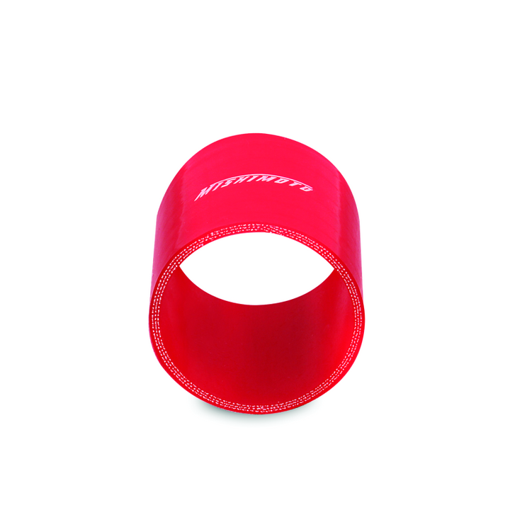 Mishimoto 3.0 Inch Red Straight Coupler - Bull Strap