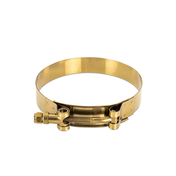 Mishimoto 3 Inch Stainless Steel T-Bolt Clamps - Gold - Bull Strap