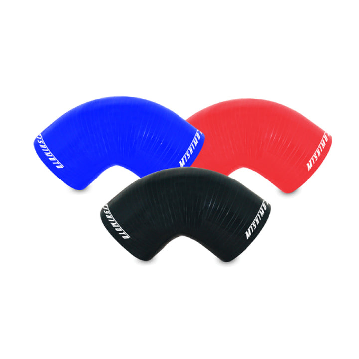 Mishimoto 3in Black 90 Degree Coupler - Bull Strap