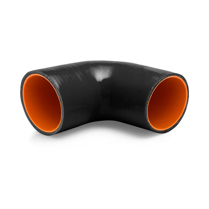 Mishimoto 4in. 90 Degree Coupler - Black - Bull Strap