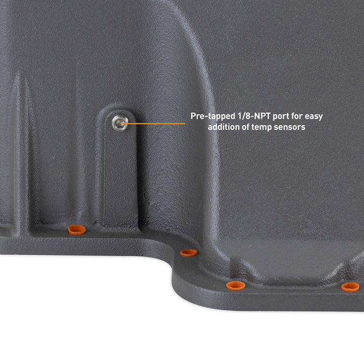 Mishimoto 89-10 Powerstroke E4OD 4R100 5R110 Trans Pan Cast GR - Bull Strap