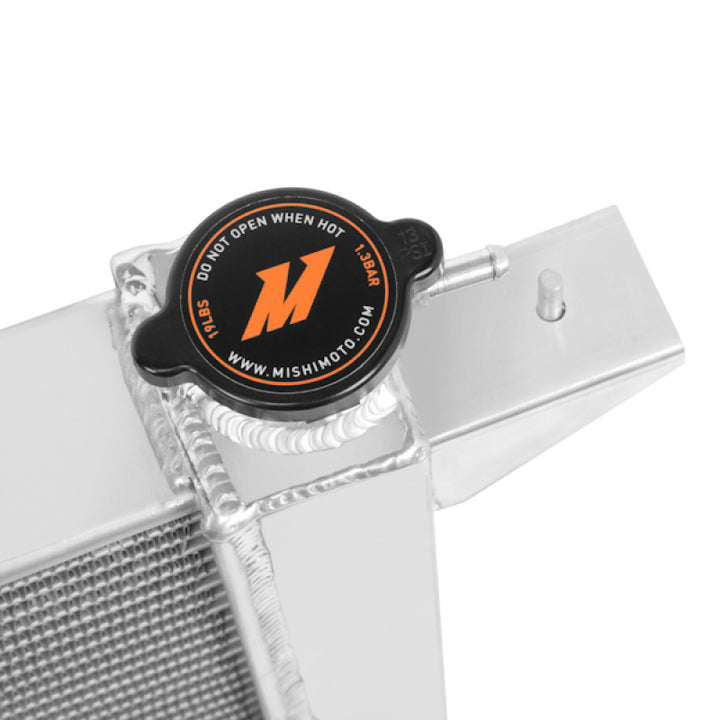 Mishimoto 90-93 Dodge Ram w/ 5.9L Cummins Engine Polished Aluminum Performance Radiator - Bull Strap
