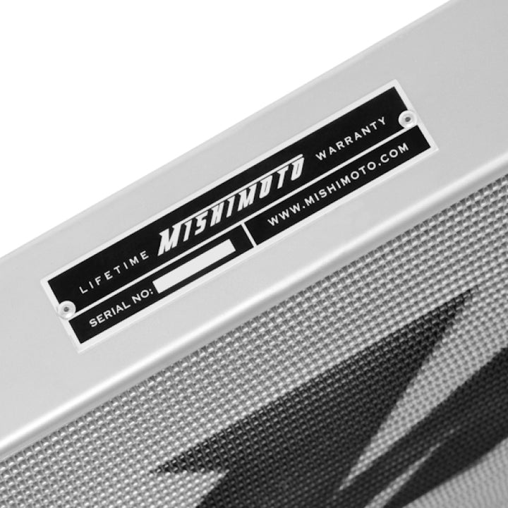 Mishimoto 90-93 Dodge Ram w/ 5.9L Cummins Engine Polished Aluminum Performance Radiator - Bull Strap