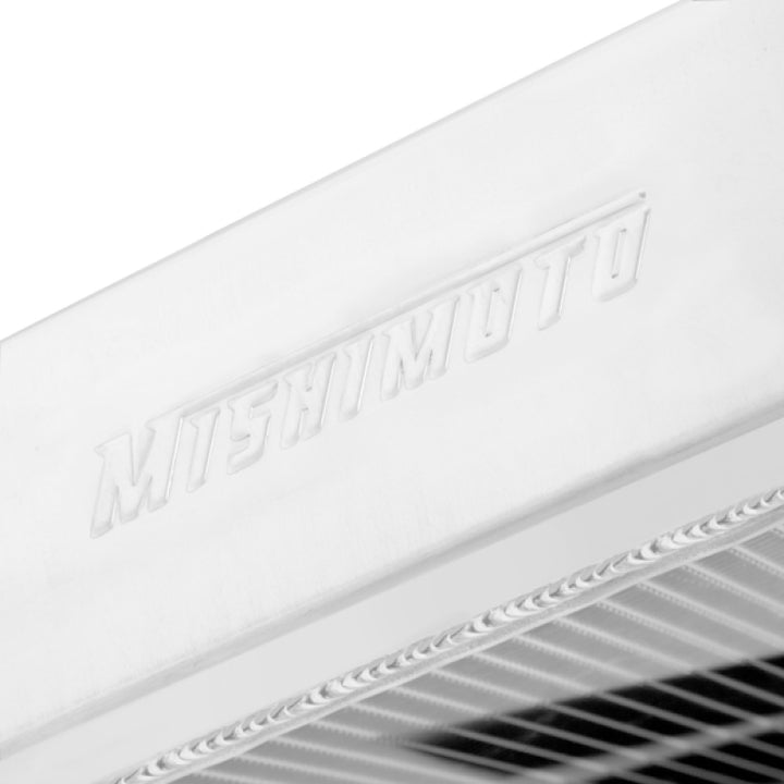 Mishimoto 90-93 Dodge Ram w/ 5.9L Cummins Engine Polished Aluminum Performance Radiator - Bull Strap
