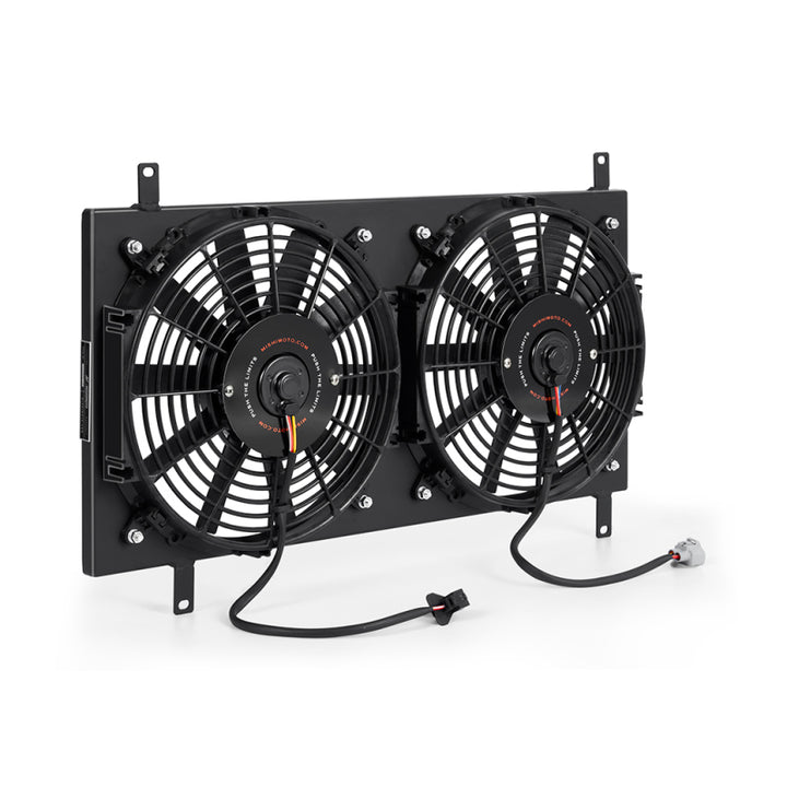 Mishimoto 90-97 Mazda Miata Aluminum Fan Shroud Kit - Black - Bull Strap