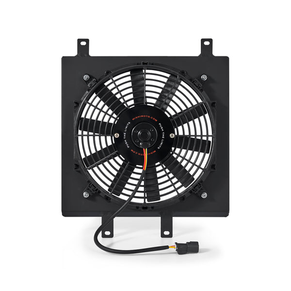 Mishimoto 92-00 Honda Civic Aluminum Fan Shroud Black - Bull Strap