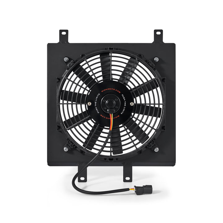 Mishimoto 92-00 Honda Civic Aluminum Fan Shroud Black - Bull Strap
