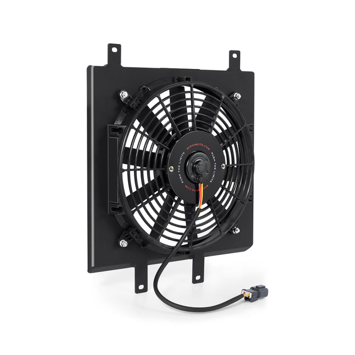 Mishimoto 92-00 Honda Civic Aluminum Fan Shroud Black - Bull Strap
