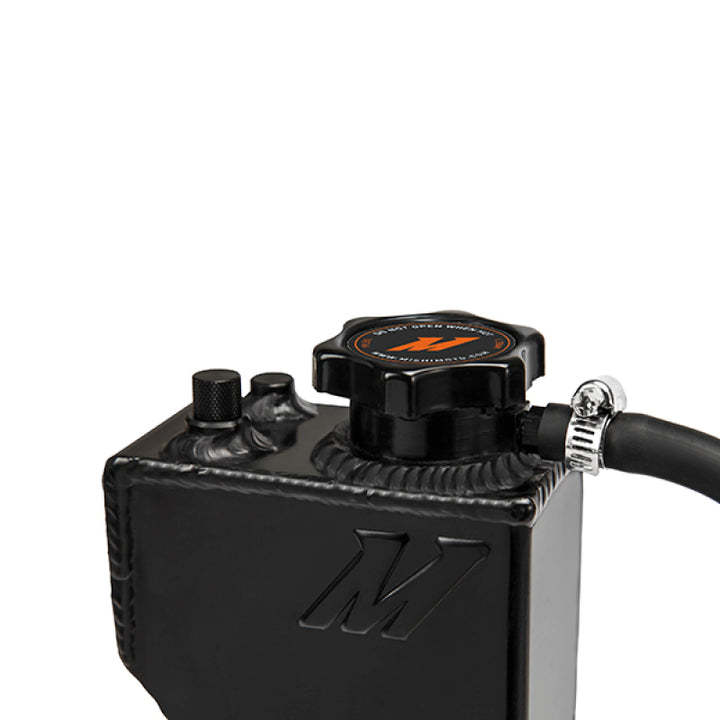Mishimoto 92-99 BMW 3 Series Aluminum Coolant Expansion Tank - Black - Bull Strap