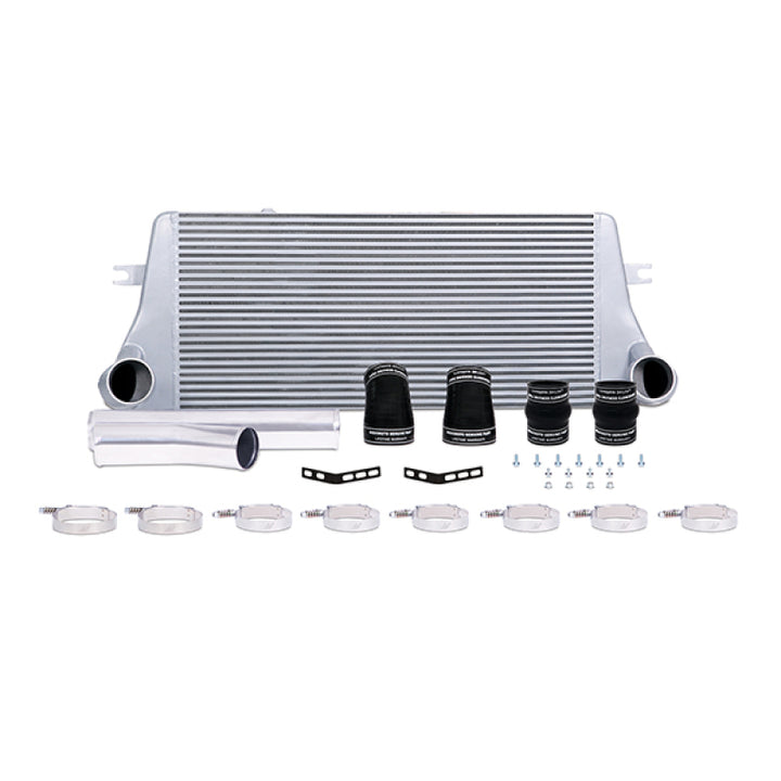 Mishimoto 94-02 Dodge Ram 2500 5.9L Cummins Intercooler Kit w/ Pipes (Silver) - Bull Strap
