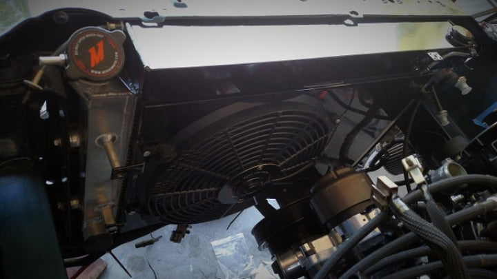 Mishimoto 94-96 Ford Mustang Aluminum Fan Shroud Kit (Does not fit with ABS Equipped Vehicle) - Bull Strap