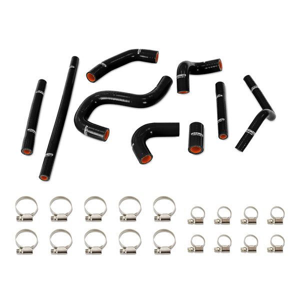 Mishimoto 96-02 Toyota 4Runner 3.4L (w/ Rear Heater) Silicone Heater Hose Kit - Black - Bull Strap