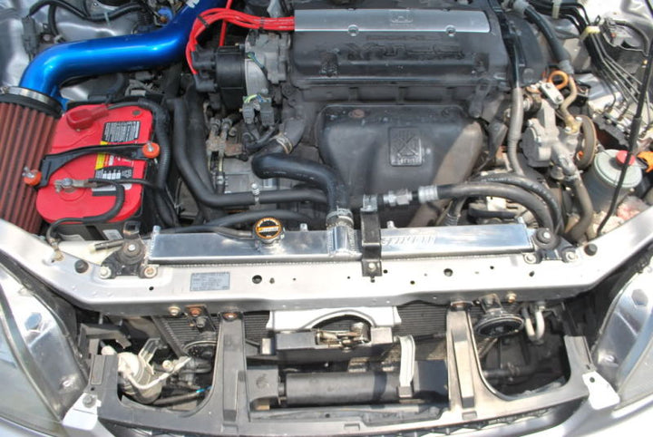Mishimoto 97-01 Honda Prelude Manual Aluminum Radiator - Bull Strap