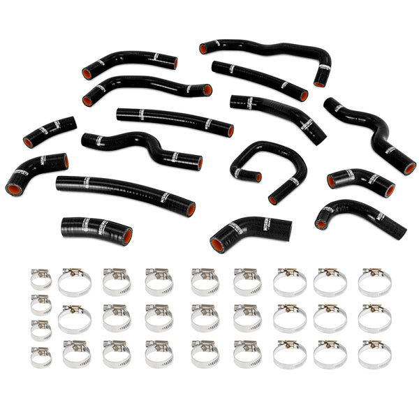 Mishimoto 98-07 Land Cruiser 4.5L I6 Silicone Radiator Hose Kit - Black - Bull Strap