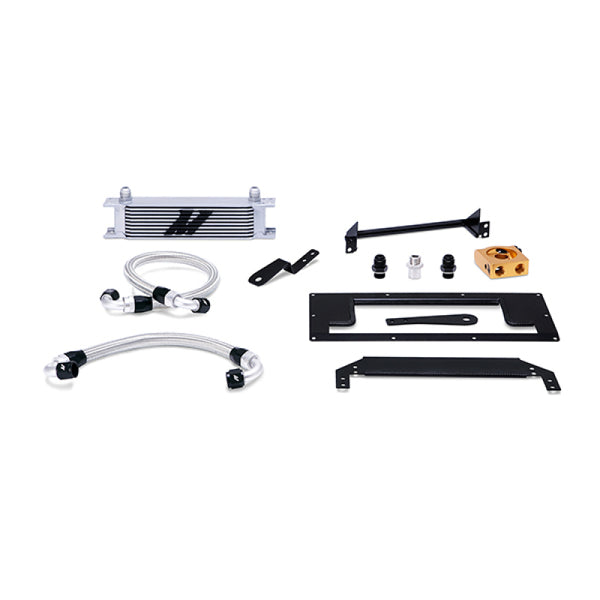 Mishimoto 99-05 Mazda Miata Thermostatic Oil Cooler Kit - Silver - Bull Strap