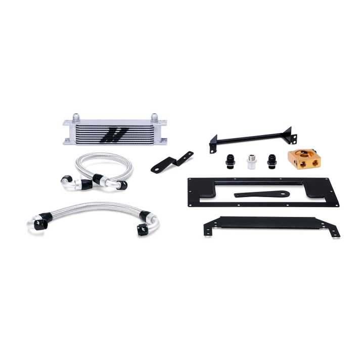 Mishimoto 99-05 Mazda Miata Thermostatic Oil Cooler Kit - Silver - Bull Strap