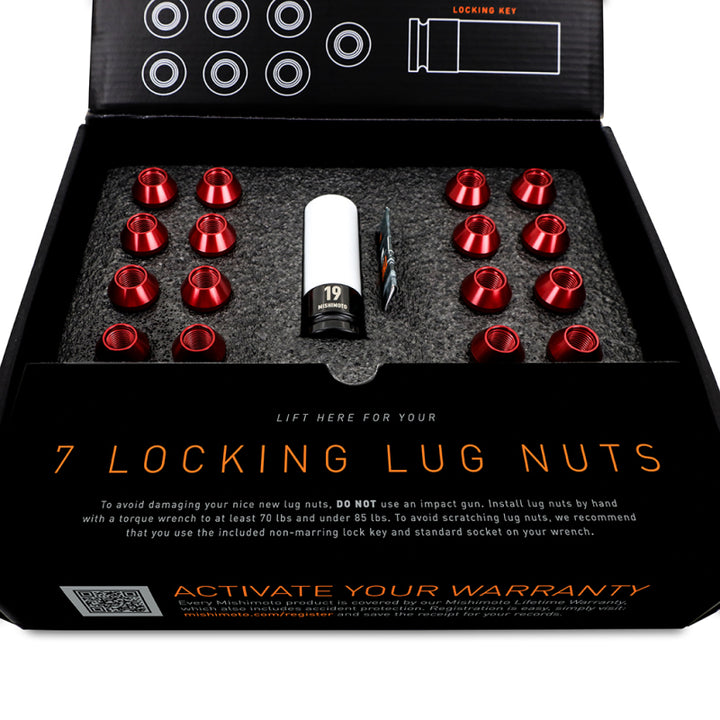 Mishimoto Aluminum Locking Lug Nuts 1/2 X 20 23pc Set Silver - Bull Strap