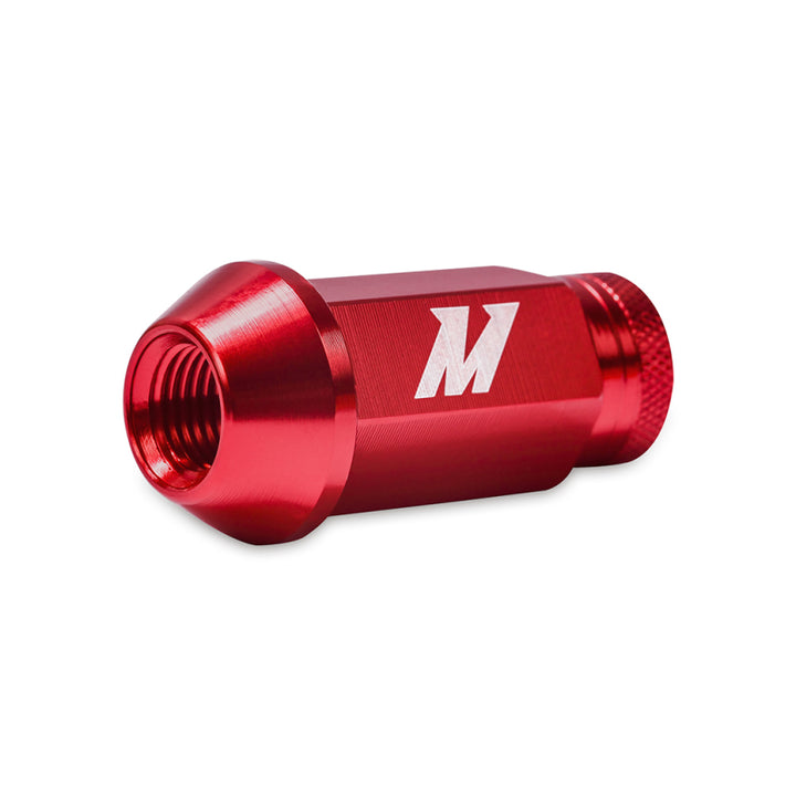 Mishimoto Aluminum Locking Lug Nuts M12x1.25 20pc Set Red - Bull Strap