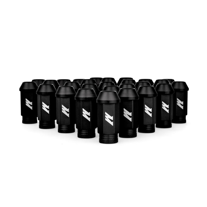 Mishimoto Aluminum Locking Lug Nuts M12x1.5 27pc Set Black - Bull Strap