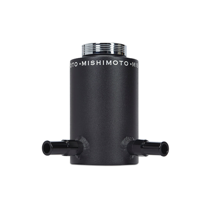 Mishimoto Aluminum Power Steering Reservoir Tank - Wrinkle Black - Bull Strap