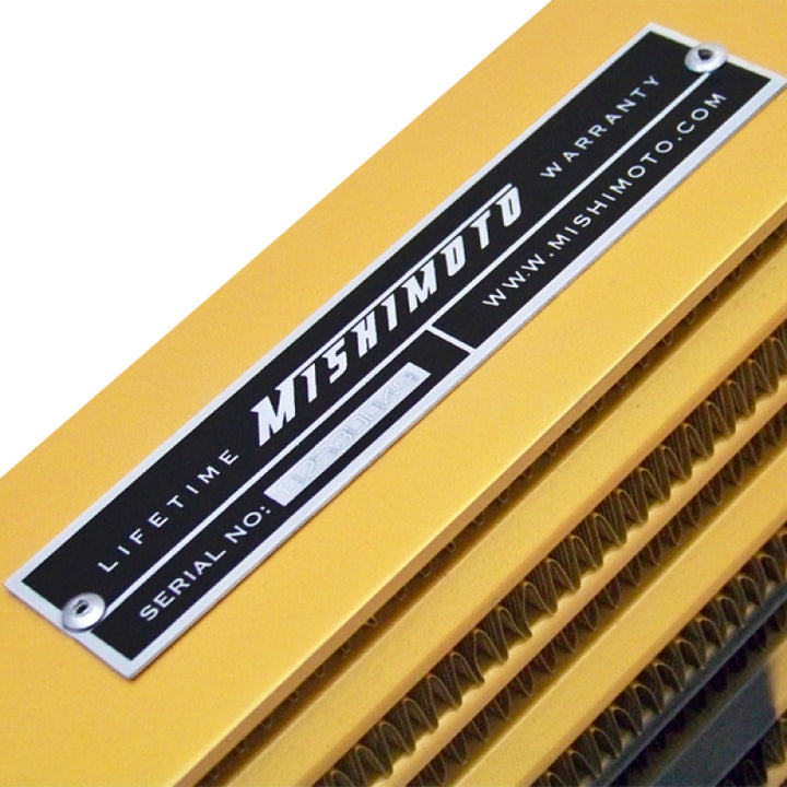 Mishimoto Eat Sleep Race Special Edition Gold M-Line Intercooler - Bull Strap