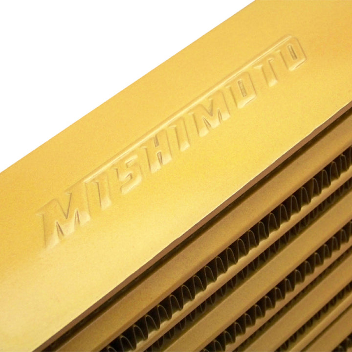 Mishimoto Eat Sleep Race Special Edition Gold M-Line Intercooler - Bull Strap