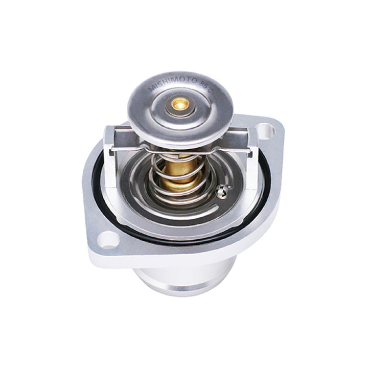 Mishimoto Ford 6.0L Powerstroke Low-Temperature Thermostat w/ CNC Housing - Bull Strap