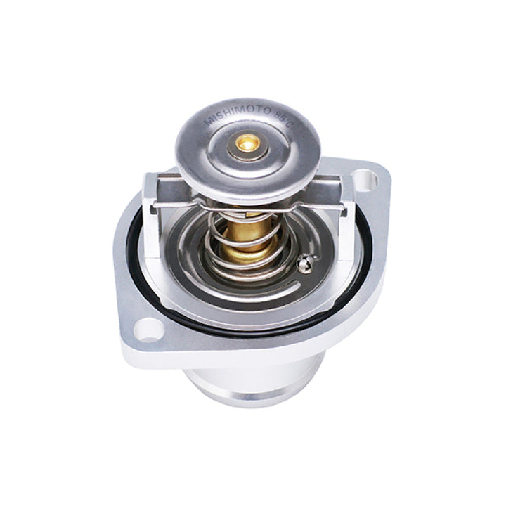 Mishimoto Ford 6.0L Powerstroke Low-Temperature Thermostat w/ CNC Housing - Bull Strap