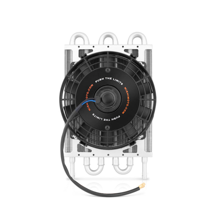 Mishimoto Heavy Duty Transmission Cooler w/ Electric Fan - Bull Strap