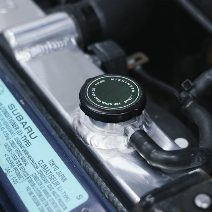 Mishimoto High-Pressure 1.3 Bar Radiator Cap - Small - One-Way - Bull Strap