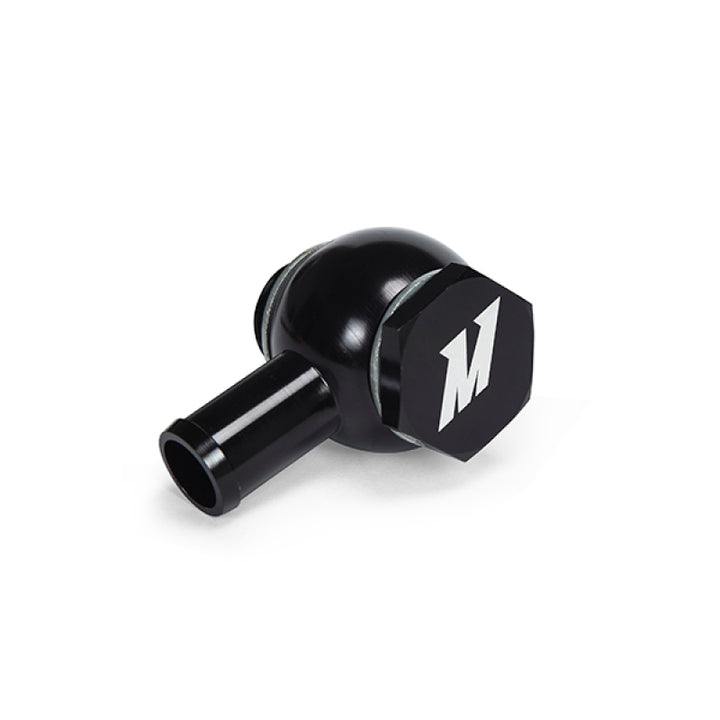 Mishimoto M20 x 5/8 Straight Black Banjo Fitting w/ Bolt - Bull Strap