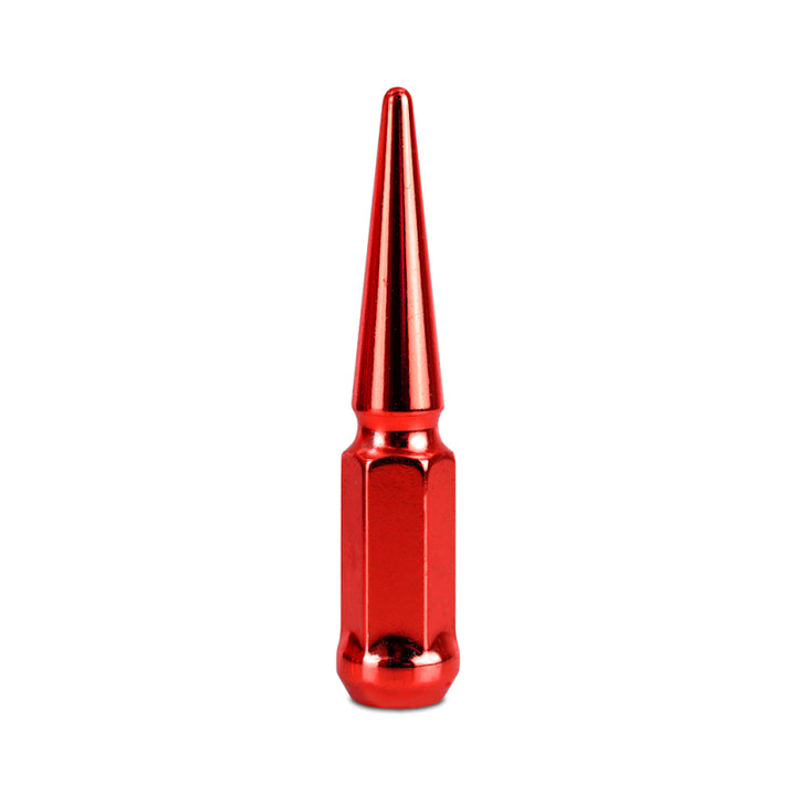 Mishimoto Mishimoto Steel Spiked Lug Nuts M14 x 1.5 32pc Set Red - Bull Strap