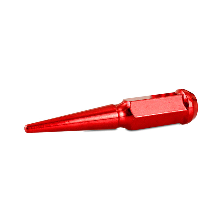 Mishimoto Mishimoto Steel Spiked Lug Nuts M14 x 1.5 32pc Set Red - Bull Strap