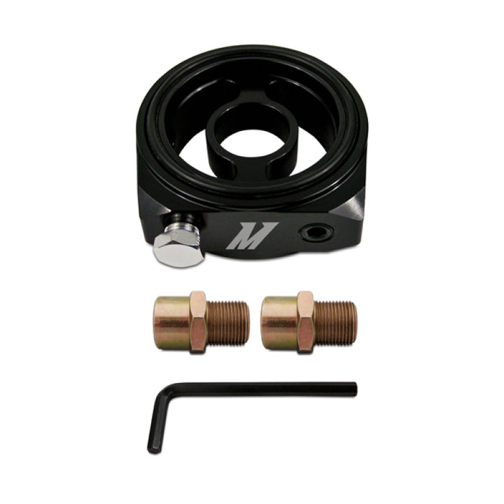 Mishimoto Oil Sandwich Plate Adapter with 3 x 1/8in NPT Ports - Bull Strap