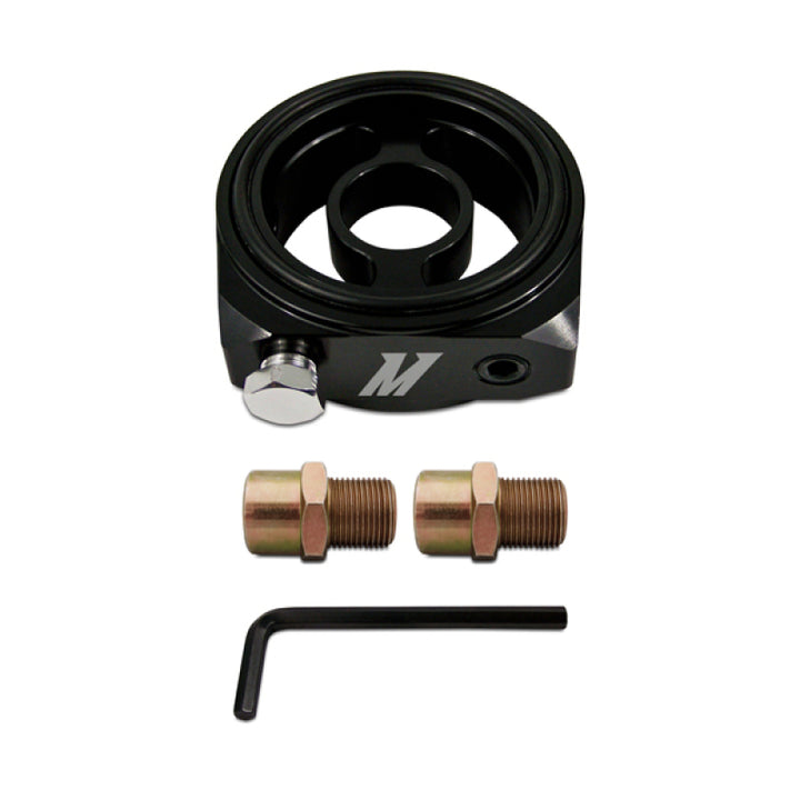 Mishimoto Oil Sandwich Plate Adapter with 3 x 1/8in NPT Ports - Bull Strap