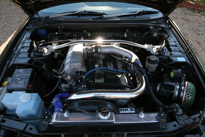 Mishimoto R33/R34 Nissan Skyline (NON R34 GTR) Manual Aluminum Radiator - Bull Strap