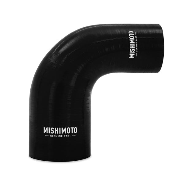 Mishimoto Silicone Reducer Coupler 90 Degree 2.5in to 3in - Black - Bull Strap