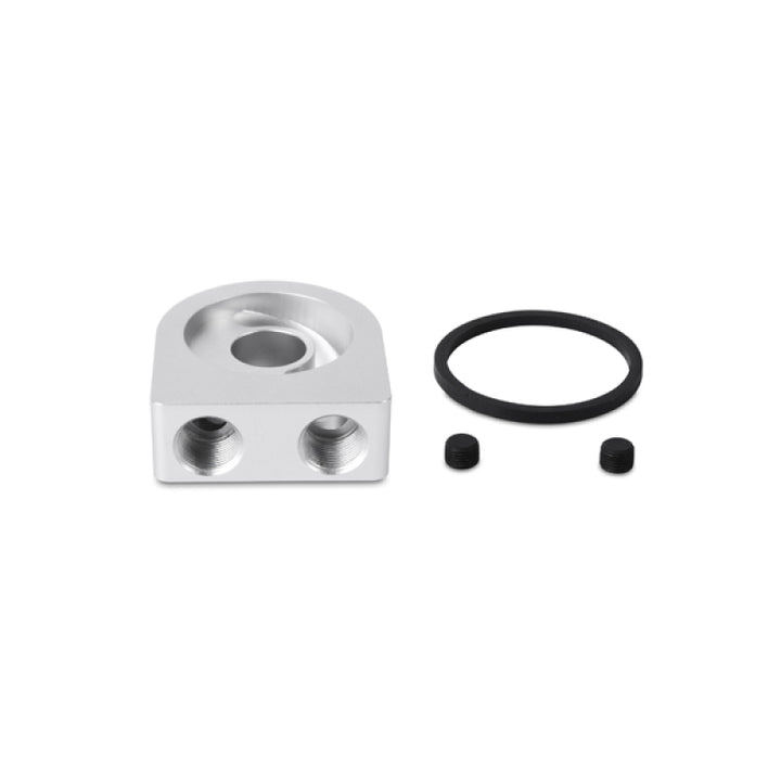 Mishimoto Silver M20 Oil Sandwich Plate - Bull Strap