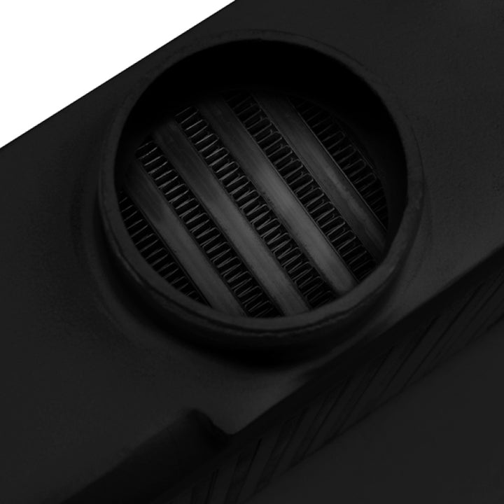 Mishimoto Subaru 02-07 WRX/04-07 STi Top-Mount Intercooler Kit - Powder Coated Black & Black Hoses - Bull Strap