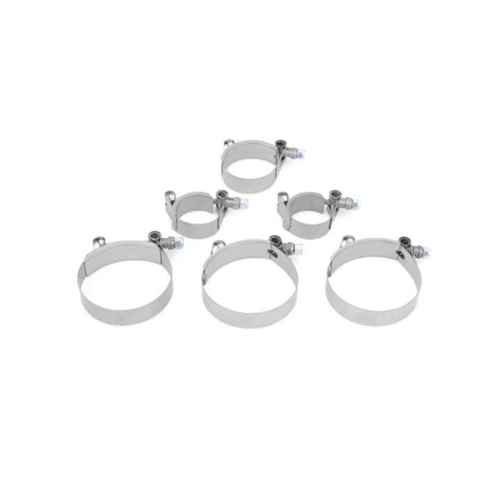 Mishimoto Subaru 02-07 WRX/04-07 STi Top-Mount Intercooler Kit - Silver/Black Hoses - Not For iRHD - Bull Strap