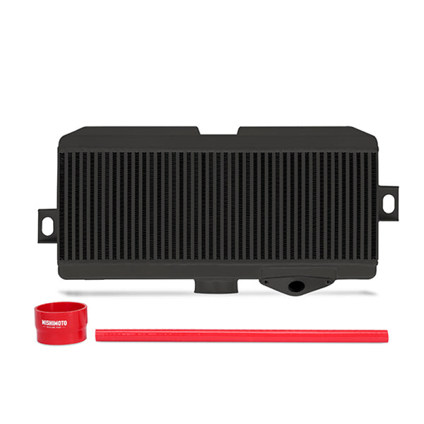 Mishimoto Subaru 08-15 WRX STi Top-Mount Intercooler Kit - Powder Coated Black & Red Hoses - Bull Strap