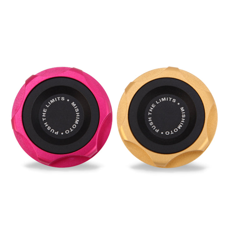 Mishimoto Subaru Oil FIller Cap - Gold - Bull Strap