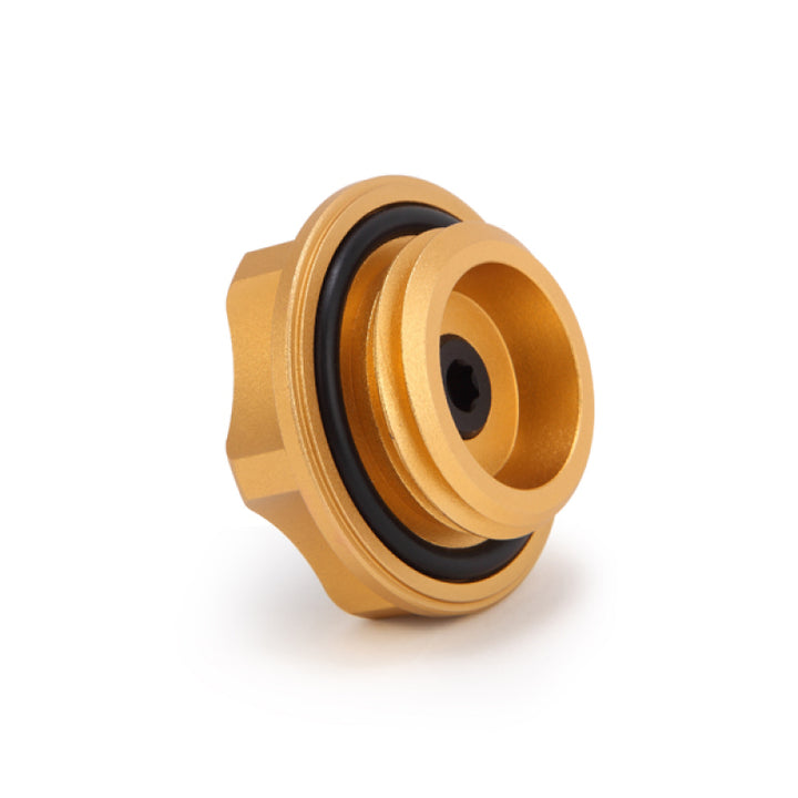 Mishimoto Subaru Oil FIller Cap - Gold - Bull Strap