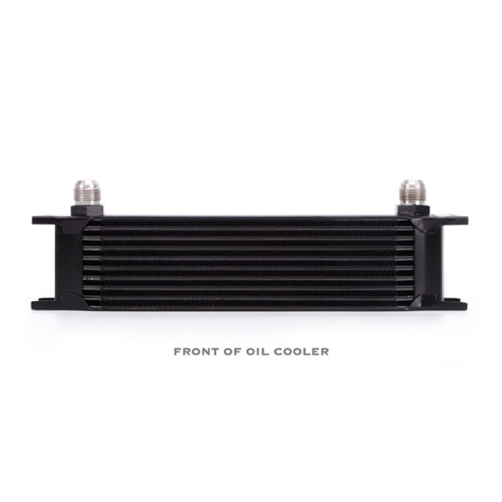 Mishimoto Universal 10 Row Oil Cooler - Black - Bull Strap