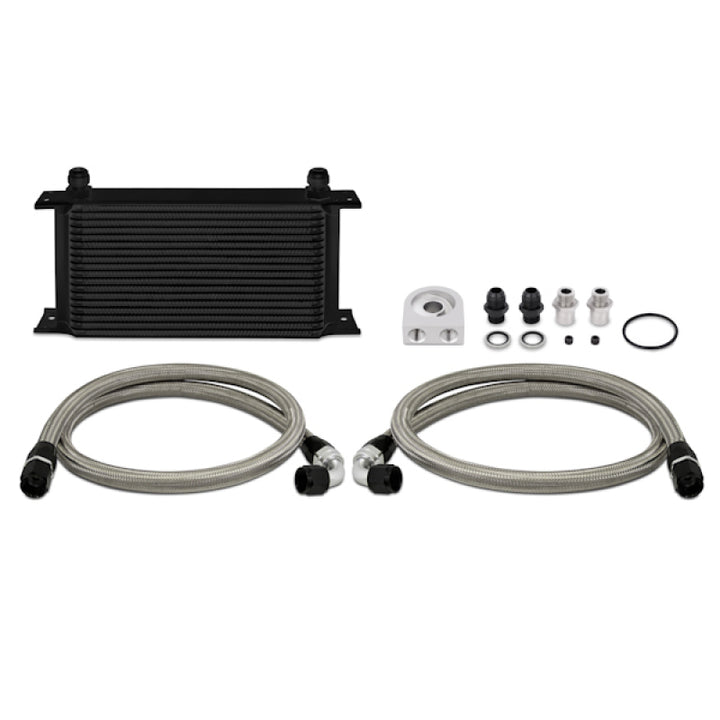 Mishimoto Universal 19 Row Oil Cooler Kit - Black - Bull Strap