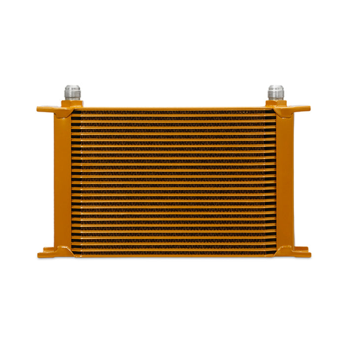 Mishimoto Universal 25-Row Oil Cooler - Gold - Bull Strap