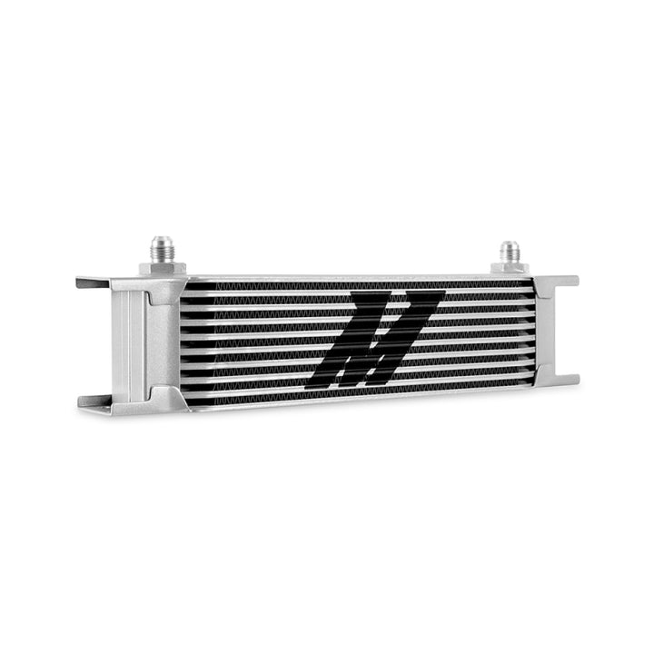 Mishimoto Universal -6AN 10 Row Oil Cooler - Silver - Bull Strap