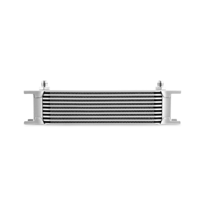 Mishimoto Universal -6AN 10 Row Oil Cooler - Silver - Bull Strap