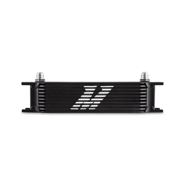 Mishimoto Universal -8AN 10 Row Oil Cooler - Black - Bull Strap